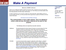 Tablet Screenshot of payments.onlinecollections.com